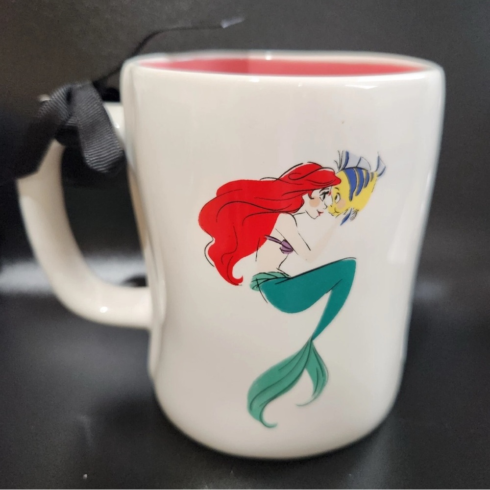 NEW Rae Dunn Disney Princess The Little Mermaid with Flounder Mug Gift Cup